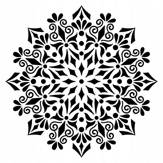 Szablon TYNKARSKI LuxBud Mandala 7g 62 x 62 cm Wielokrotnego Użytku 1szt.
