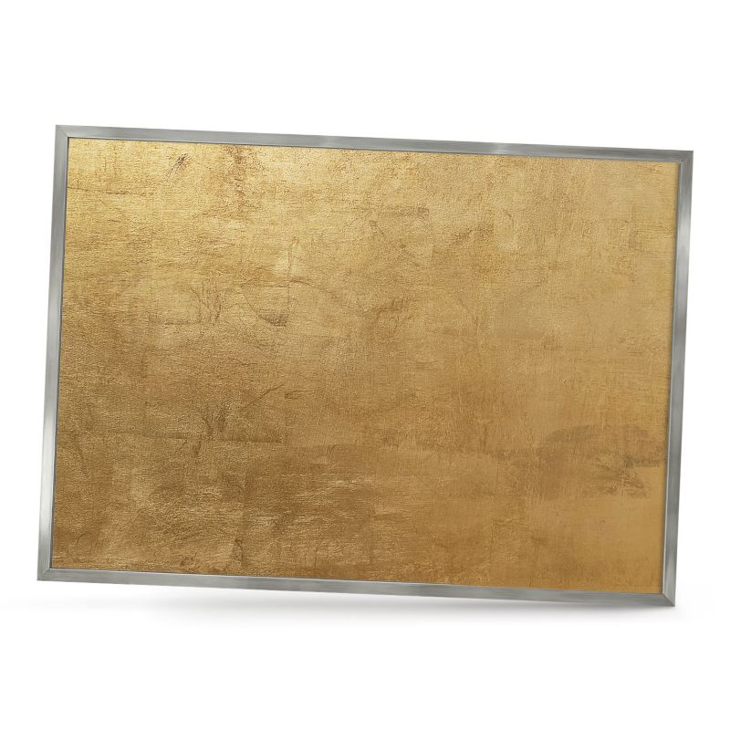 Tablica magnetyczna ozdobna ArtPrintCave 70x50 Żółta tekstura w srebrnej ramie 1szt