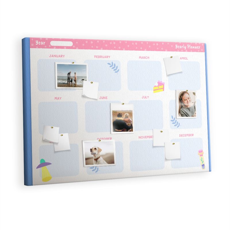 Tablica Korkowa Z Pinezkami Tulup 120x80 cm Kalendarz miesięczny ścienny Organizer ścienny Pinezki kolorowe 1 kpl