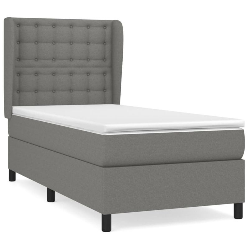 Łóżko kontynentalne WaszeMeble 100x200 cm ciemnoszara WM-3128262 1 szt.