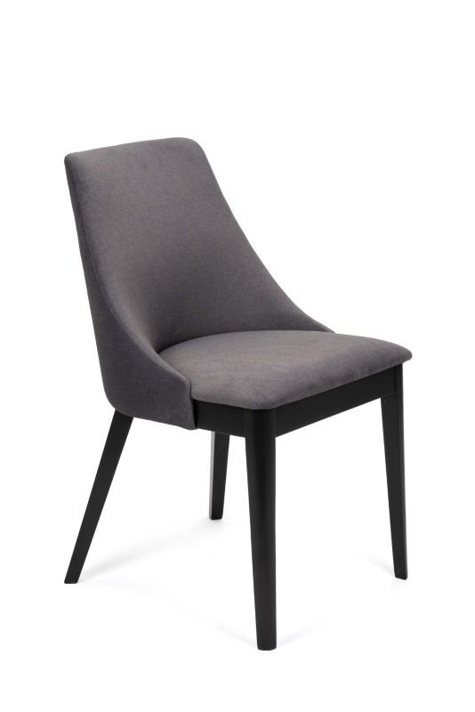 Krzesło tapicerowane Chairline CARO 1 grafitowe tkanina Portland Black czarne nogi 1 szt.