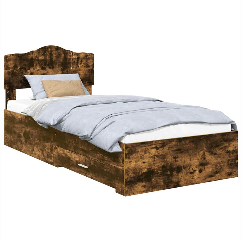 Łóżko WaszeMeble z Szufladami 70x190 cm Brązowe WM-3413260 1 szt.