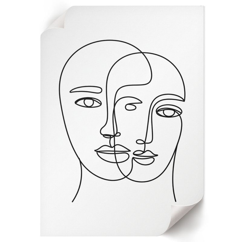 Plakat Do Kuchni ArtPrintCave 21x29,7 cm Złożone twarze Clara Weiss 1 szt.