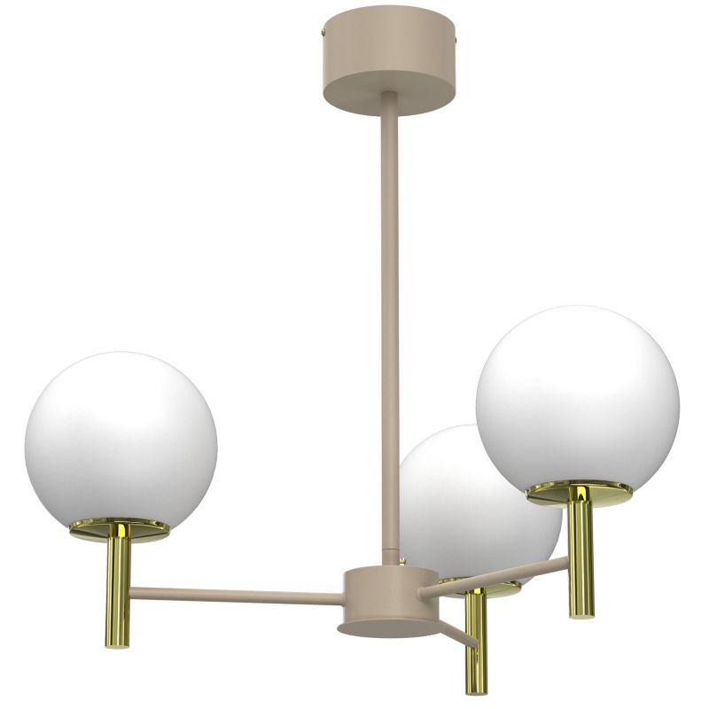 Lampa wisząca Luminex Awinion beżowa 3xE27x15W IP20 wym:58x64x64cm - 1 szt.