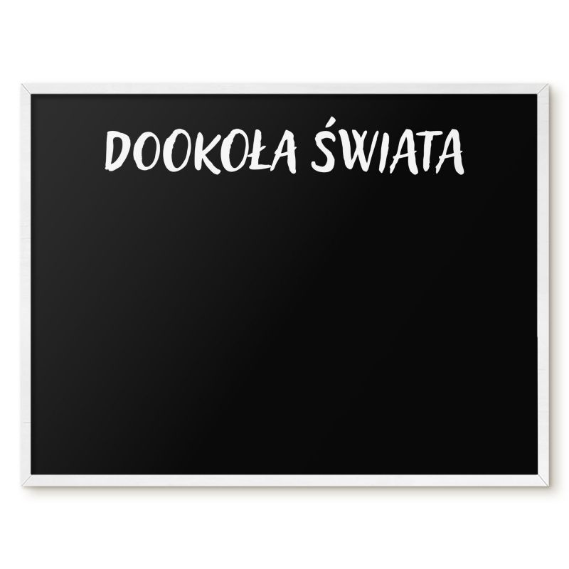 Tablica Magnetyczna Do Sypialni Tulup 80x60 cm Dookoła świata 5 - Biała rama Do salonu, sypialni 1 szt.