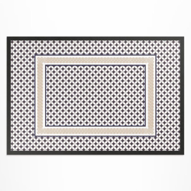 Zewnętrzny Dywan Winylowy Wallfluent 100x150 cm Geometryczny warkocz elegancka mozaika 1 szt.