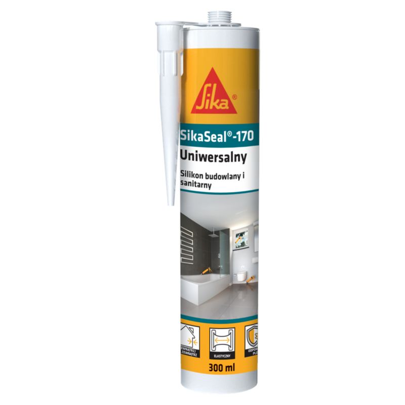 Silikon uniwersalny Sika-170 300 ml bezbarwny