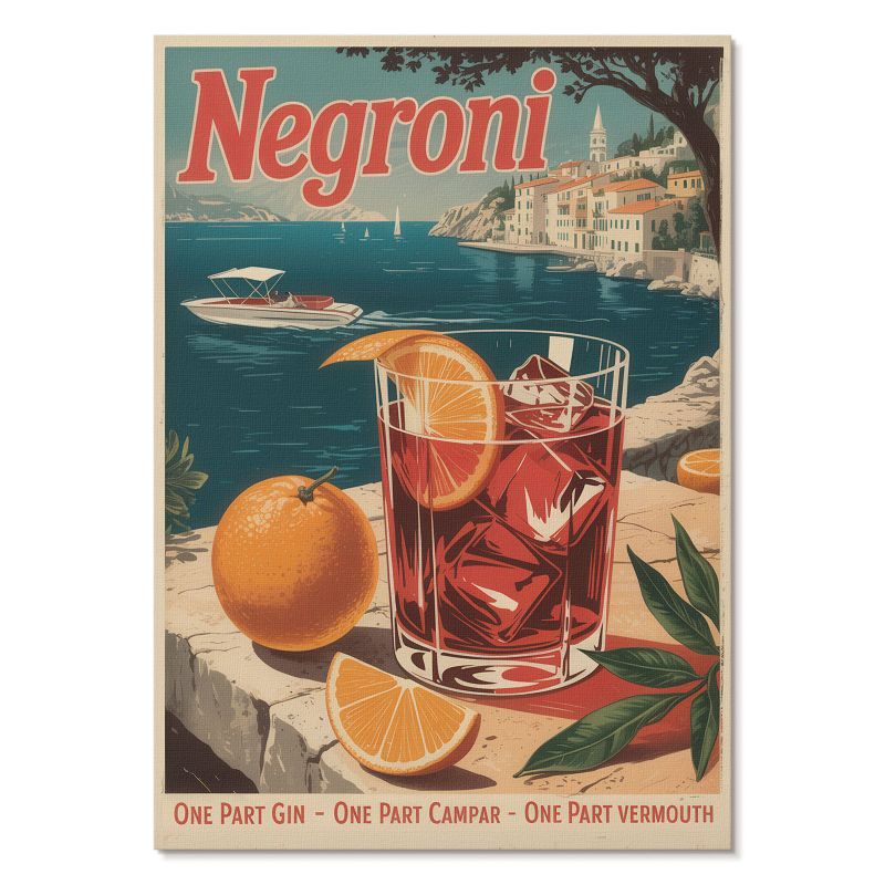 Plakat na Płótnie Tulup 29,7x42 cm (A3) Negroni plakat Do kuchni, salonu, biura 1 szt.