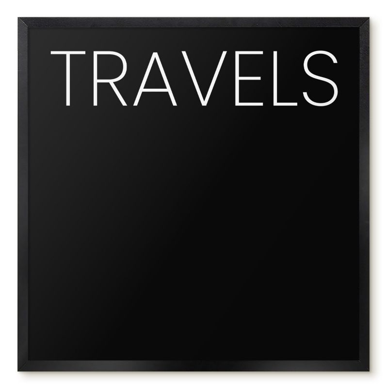 Tablica Magnetyczna Tulup 50x50 cm Travels 8 - Czarna rama Do salonu, sypialni 1 szt.