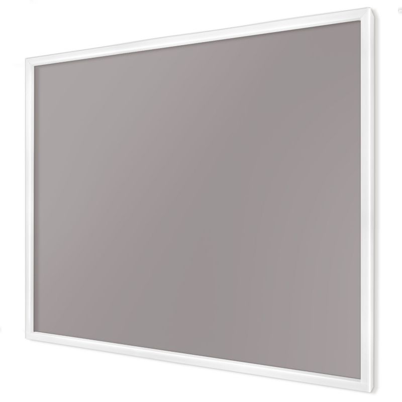 Tablica magnetyczna do salonu Wallfluent 80x60 Popielata szarość w białej ramie 1szt