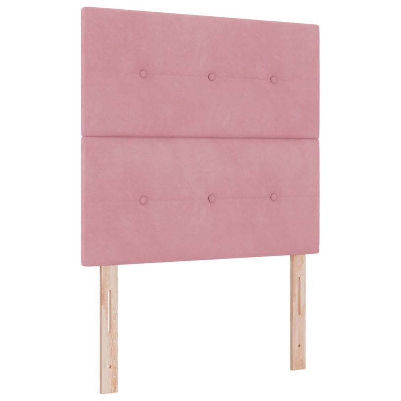 Łóżko z materacem WaszeMeble 100x200 cm Różowy aksamit WM-3339817 1 szt.
