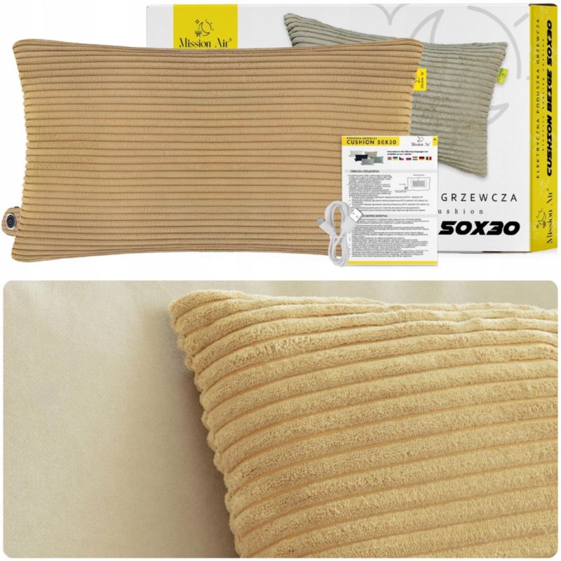 Poduszka grzewcza Mission Air elektryczna Beige Cushion 50X30 1szt