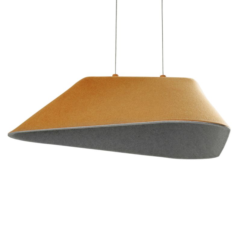 Lampa sufitowa filcowa Maxlight CARBON żółto-szara LED 8W biały ciepły 3000KK 420lm IP20 - 1 szt