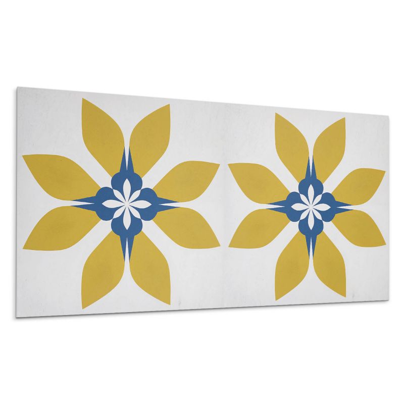 Panel samoprzylepny Wallfluent 120x60 cm Wzór kwiatów i liści 1 szt.