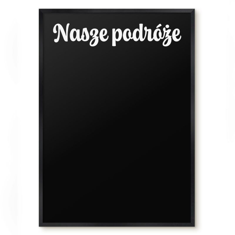 Tablica Magnetyczna Na Magnesy Tulup 50x70 cm Nasze podróże 6 - Czarna rama Do salonu, sypialni 1 szt.