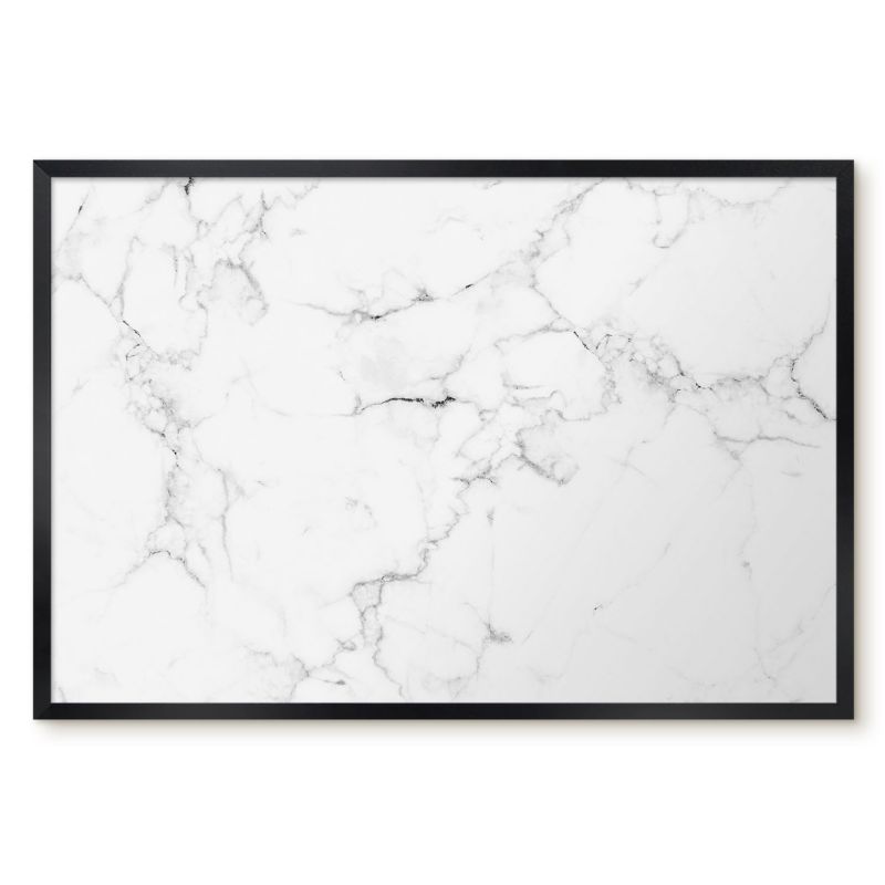 Tablica Magnetyczna Na Magnesy Tulup 60x40 cm Marmur wzór - Czarna rama Do salonu, sypialni 1 szt.