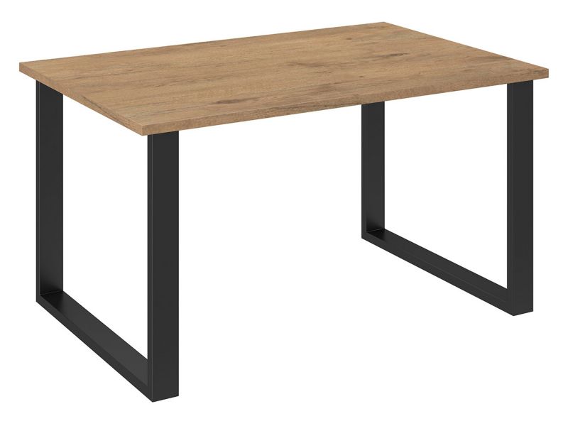 Stół industrialny MIRJAN 24 Imperial 138x90 dąb lancelot / czarny 1 szt.