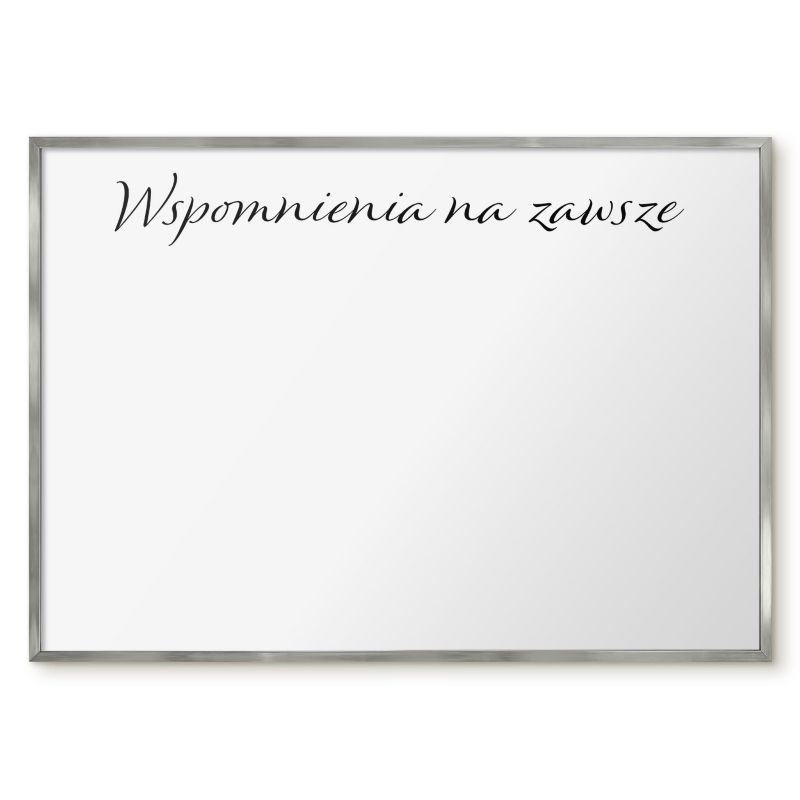 Tablica Magnetyczna Do Salonu Tulup 100x70 cm Wspomnienia na zawsze 4 - Srebrna rama Do salonu, sypialni 1 szt.