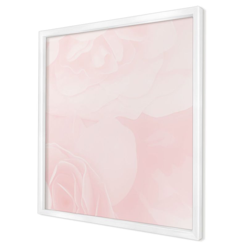 Ozdobna tablica na magnesy Wallfluent 50x50 Delikatny róż w białej ramie 1szt
