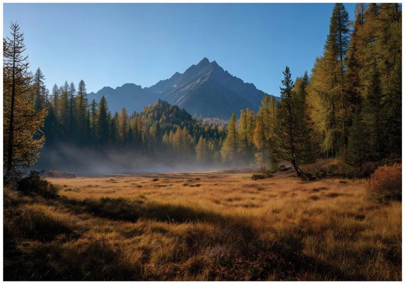 Fototapeta WALLARENA Do Sypialni Salonu Na Flizelinie Góry Natura Las Brązowy 350x250 cm 16288VX7 1 szt.
