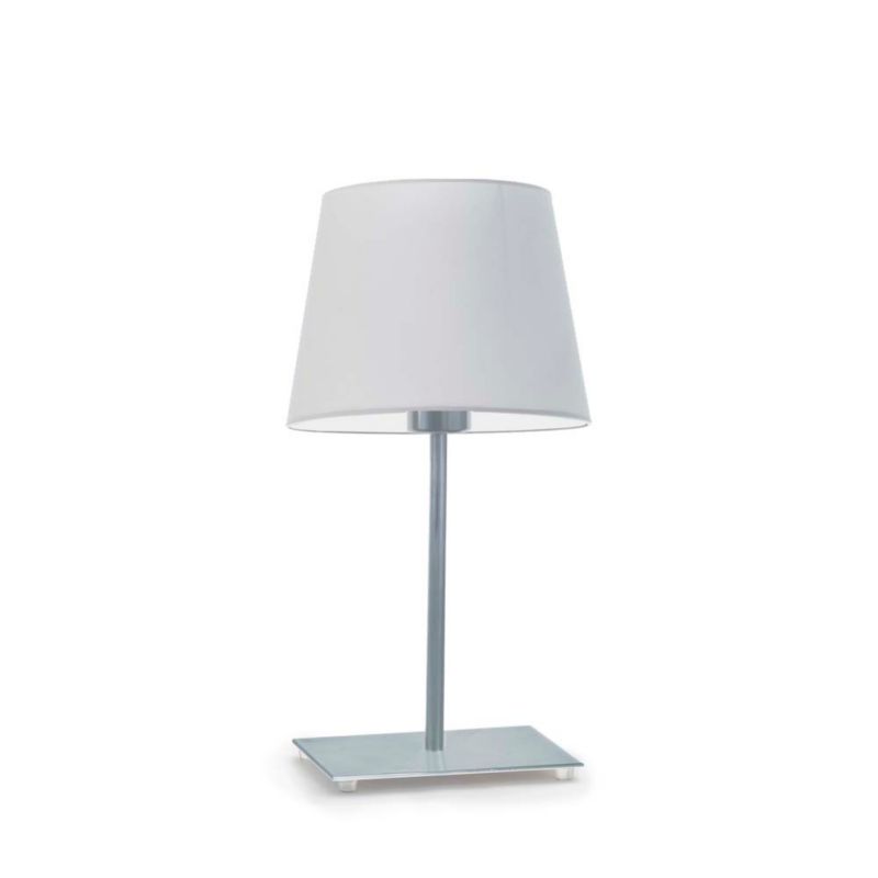 Lampka Nocna Volta Light Factory Moto Abażur Srebrny/Jasny szary Stożek 1xE27 1szt.