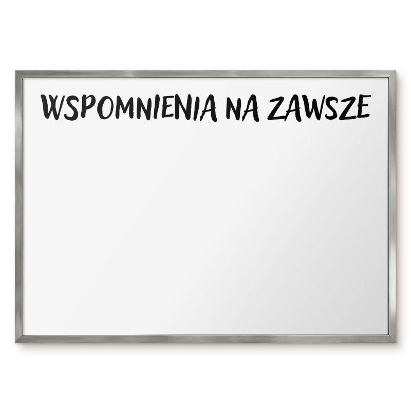 Tablica Magnetyczna Wielofunkcyjna Ścienna Tulup 70x50 cm Wspomnienia na zawsze - Srebrna rama Do salonu, sypialni 1 szt.