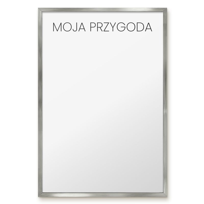Tablica Magnetyczna Do Sypialni Tulup 40x60 cm Moja przygoda 3 - Srebrna rama Do salonu, sypialni 1 szt.