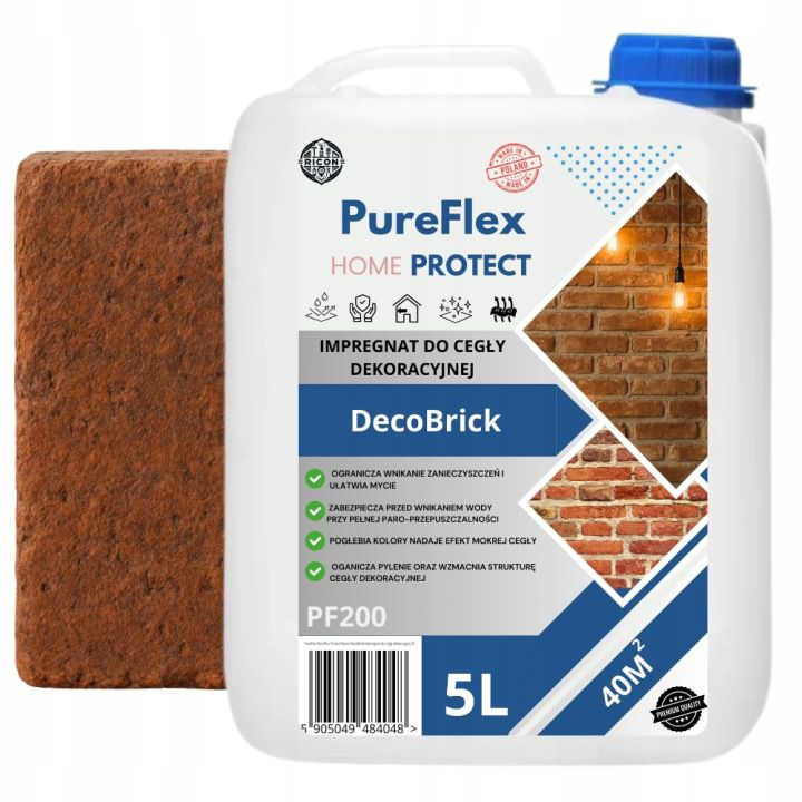 Impregnat do starej cegły, płytek elewacyjnych i klinkierowych PureFlex hydrofobowy 5L 1szt