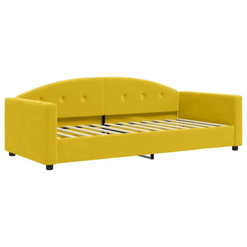 Sofa rozkładana WaszeMeble 90x200 cm Żółty aksamit WM-354141 1 szt.