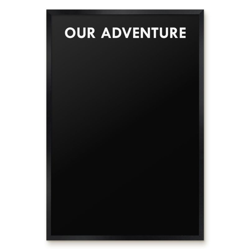 Tablica Na Magnesy Z Podróży Tulup 40x60 cm Our adventure 7 - Czarna rama Do salonu, sypialni 1 szt.