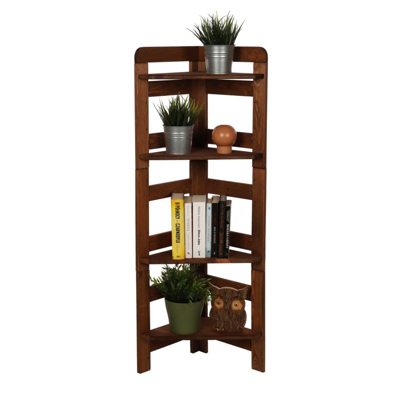 Regał modułowy MODO24 z pełnymi półkami 39 x 35 x 34 cm moduł 2 brązowy 1 szt.