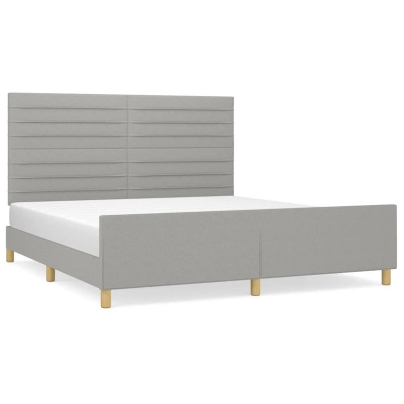 Łóżko tapicerowane WaszeMeble 160x200 cm jasnoszara WM-3125146 1 szt.