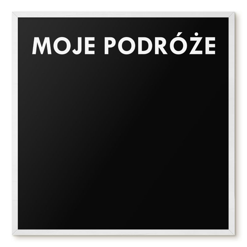 Tablica Na Magnesy Tulup 50x50 cm Moje podróże 7 - Biała rama Do salonu, sypialni 1 szt.