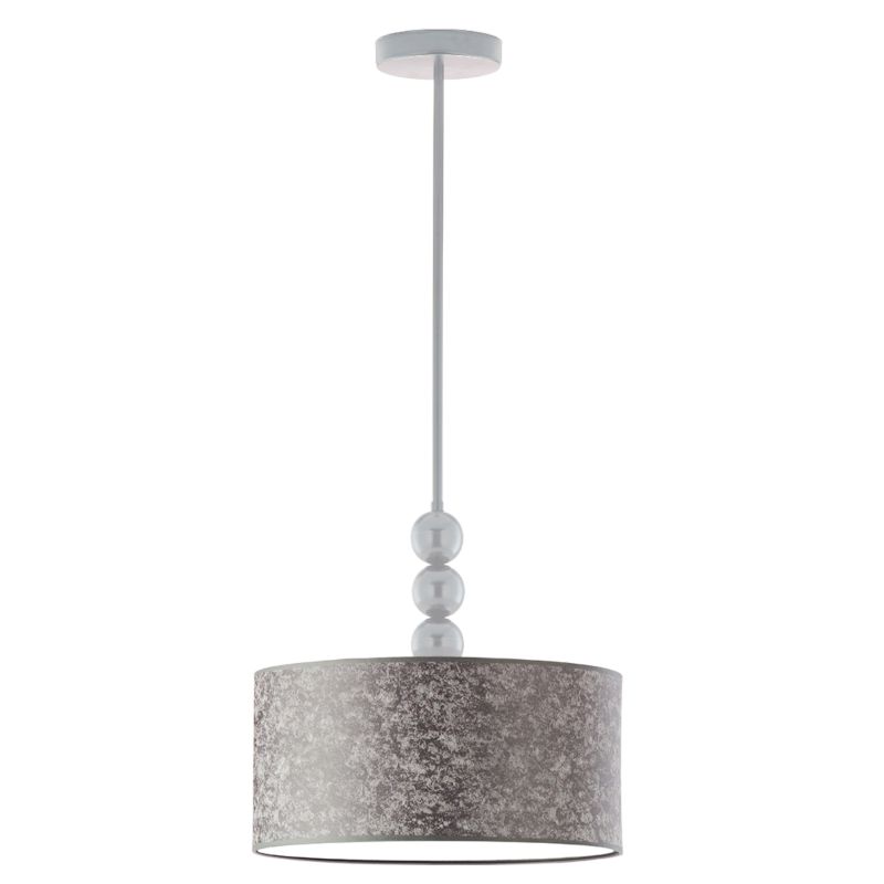 Lampa sufitowa Volta Light Factory żyrandol lampa wisząca z abażurem walec Srebrny/Beton IKO 1szt.