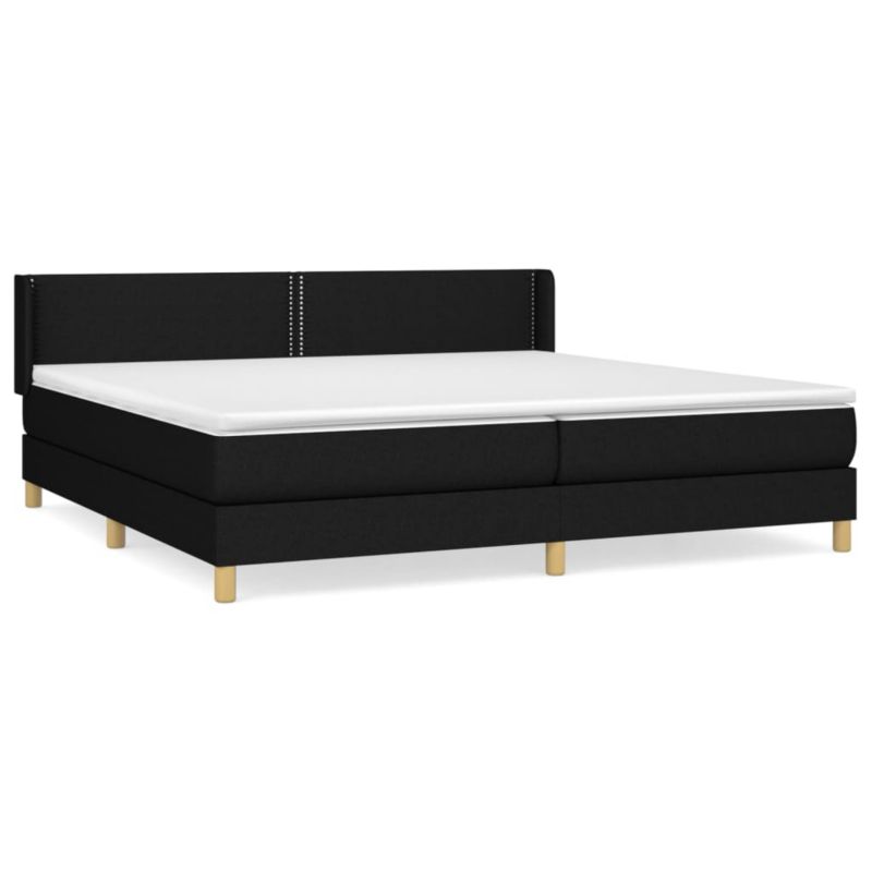 Łóżko z materacem WaszeMeble 200x200 cm czarny WM-3130219 1 szt.