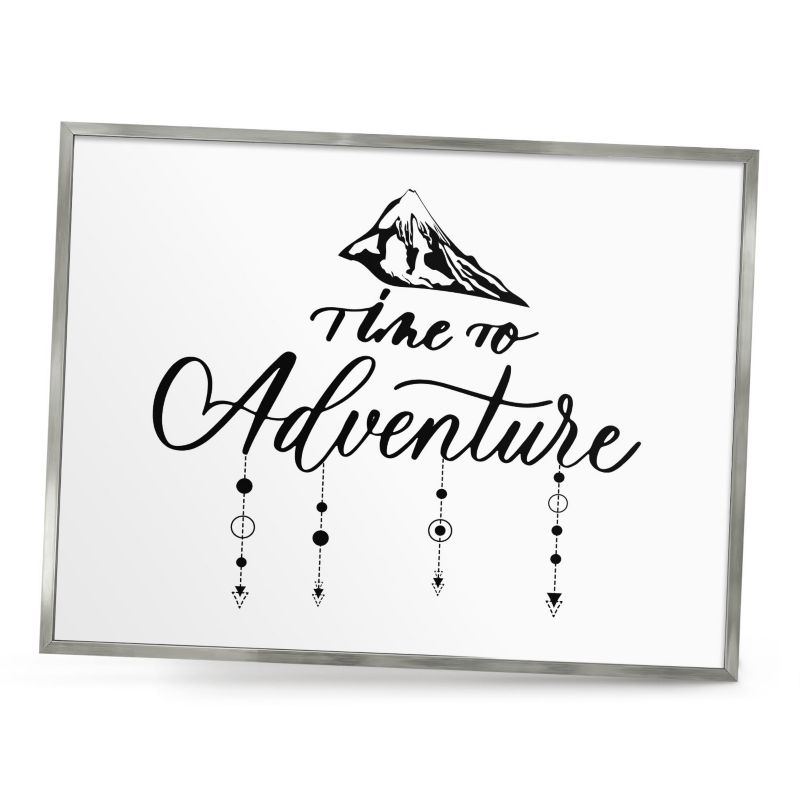 Ozdobna tablica na magnesy ArtPrintCave 80x60 Górska przygoda w srebrnej ramie 1szt