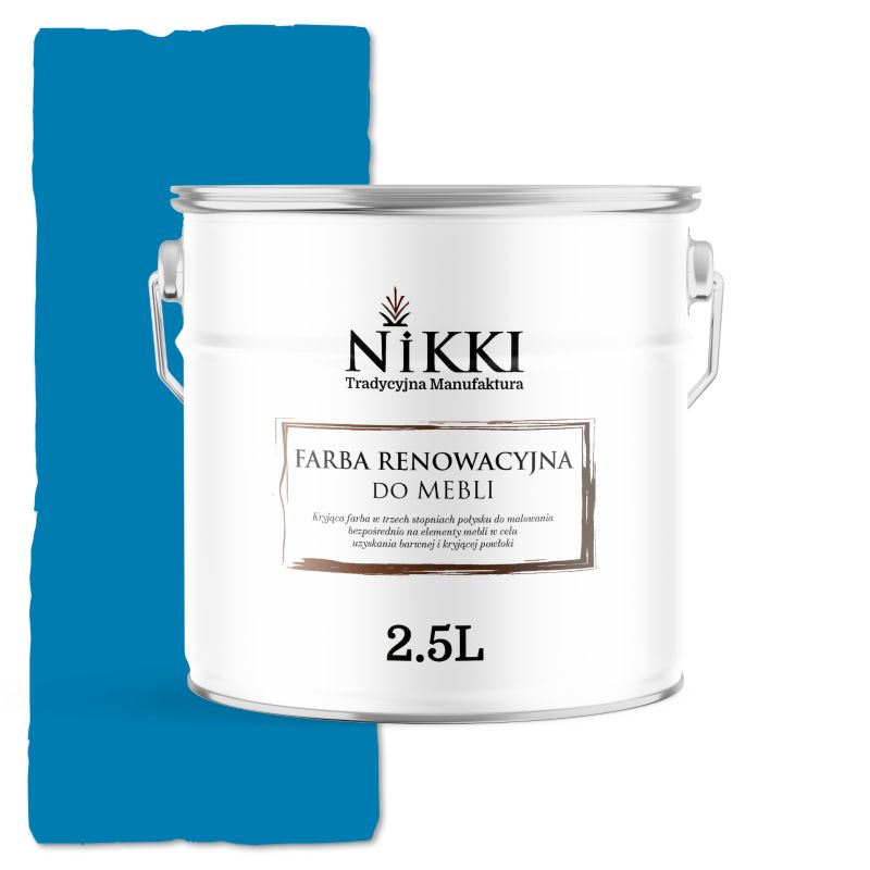 Farba do Mebli Kuchennych Renowacyjna NIKKI Błękitny RAL5015 Wysoki Połysk 2.5L