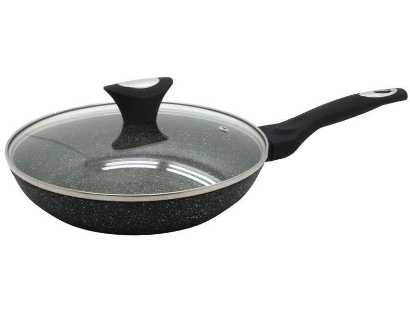 Patelnia granitowa 30 cm z pokrywą Klausberg kb-7192 1szt