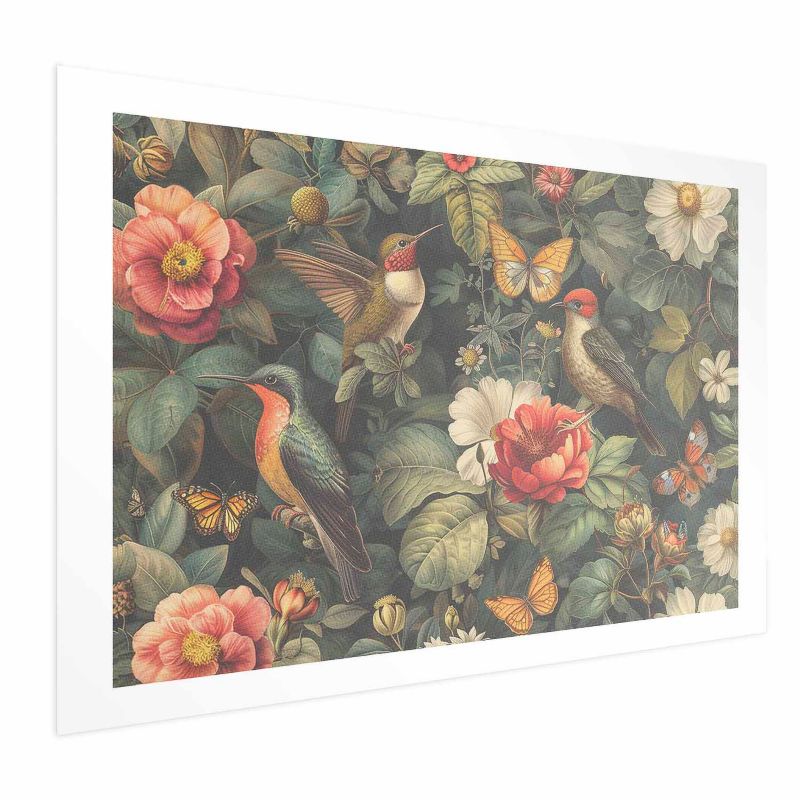 Plakat Artgeist Kwiaty i motyle 90x60 cm bez ramy 1 szt