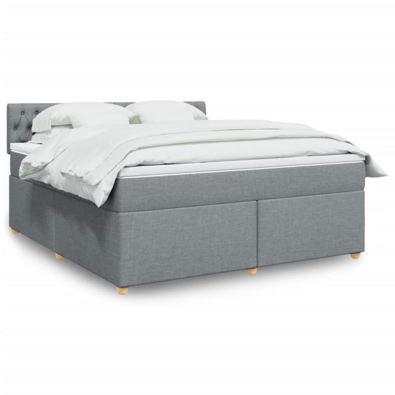 Łóżko kontynentalne WaszeMeble 180x200 cm jasnoszare WM-3286766 1 szt.