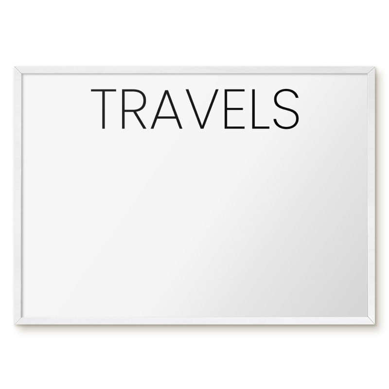 Tablica Magnetyczna Tulup 70x50 cm Travels 3 - Biała rama Do salonu, sypialni 1 szt.
