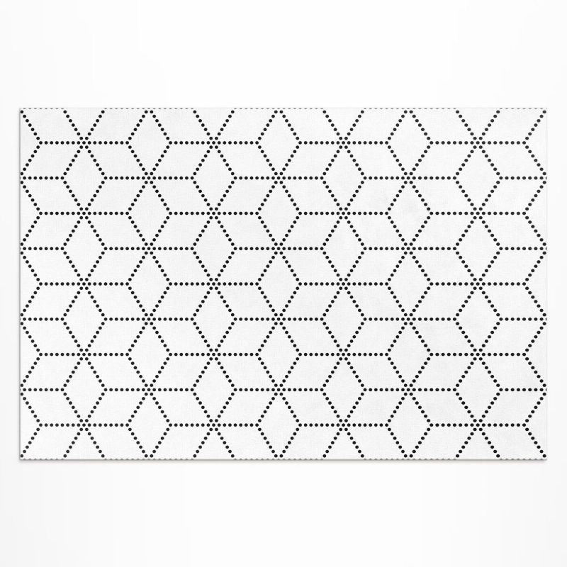 Balkonowy Dywan Winylowy UV Wallfluent 140x210 cm Kostki sześciany 3D nowoczesne kropki 1 szt.