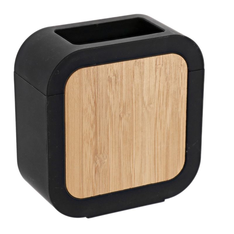 Kubek łazienkowy Tempesti TENDANCE czarny z drewna i bambusa 11x11x5 cm 1 szt.