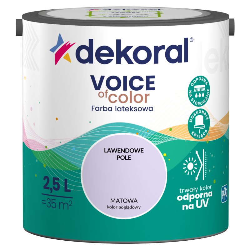 Farba kolorowa Dekoral Voice of Color lawendowe pole 2,5 l