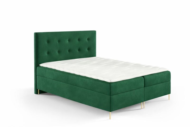 Łóżko kontynentalne SOFELLO Louis Box 140x200 z nogami riviera38 1szt.