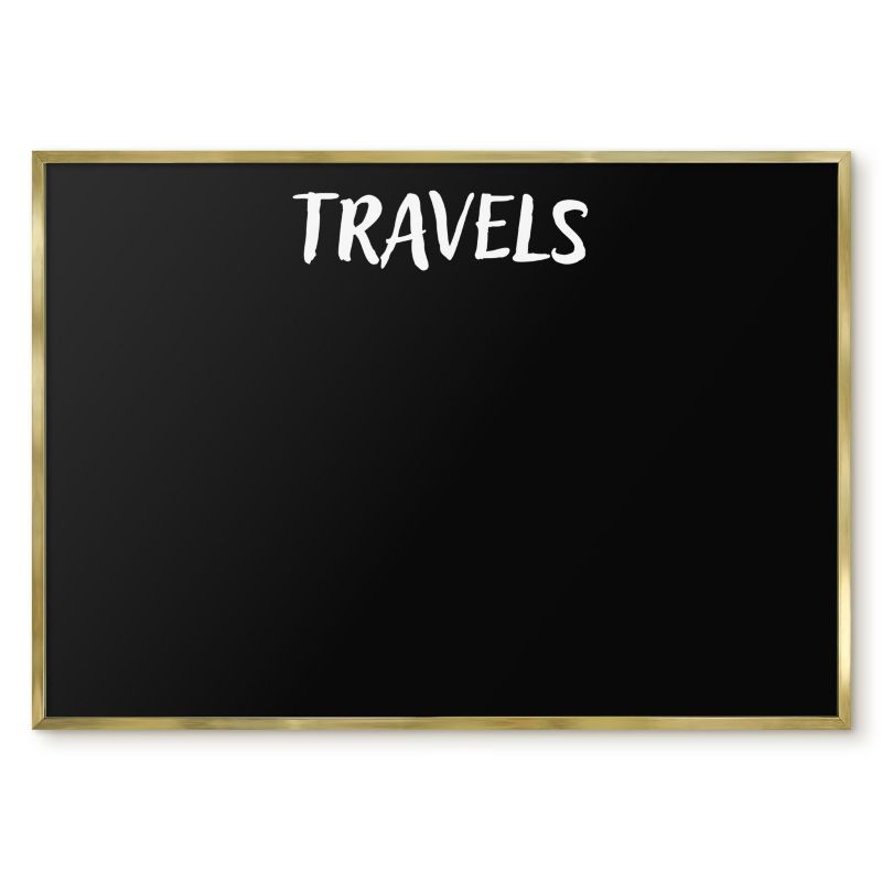 Tablica Na Magnesy Z Wakacji Tulup 100x70 cm Travels 5 - Złota rama Do salonu, sypialni 1 szt.