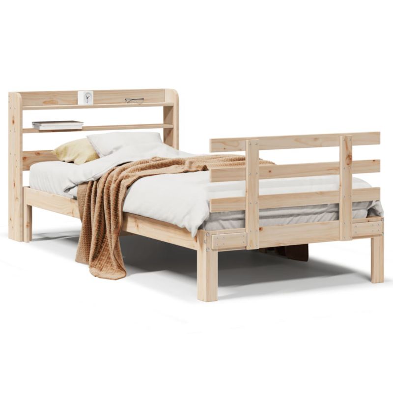 Rama łóżka WaszeMeble 90x200 cm Brązowy sosna WM-3306847 1 szt.