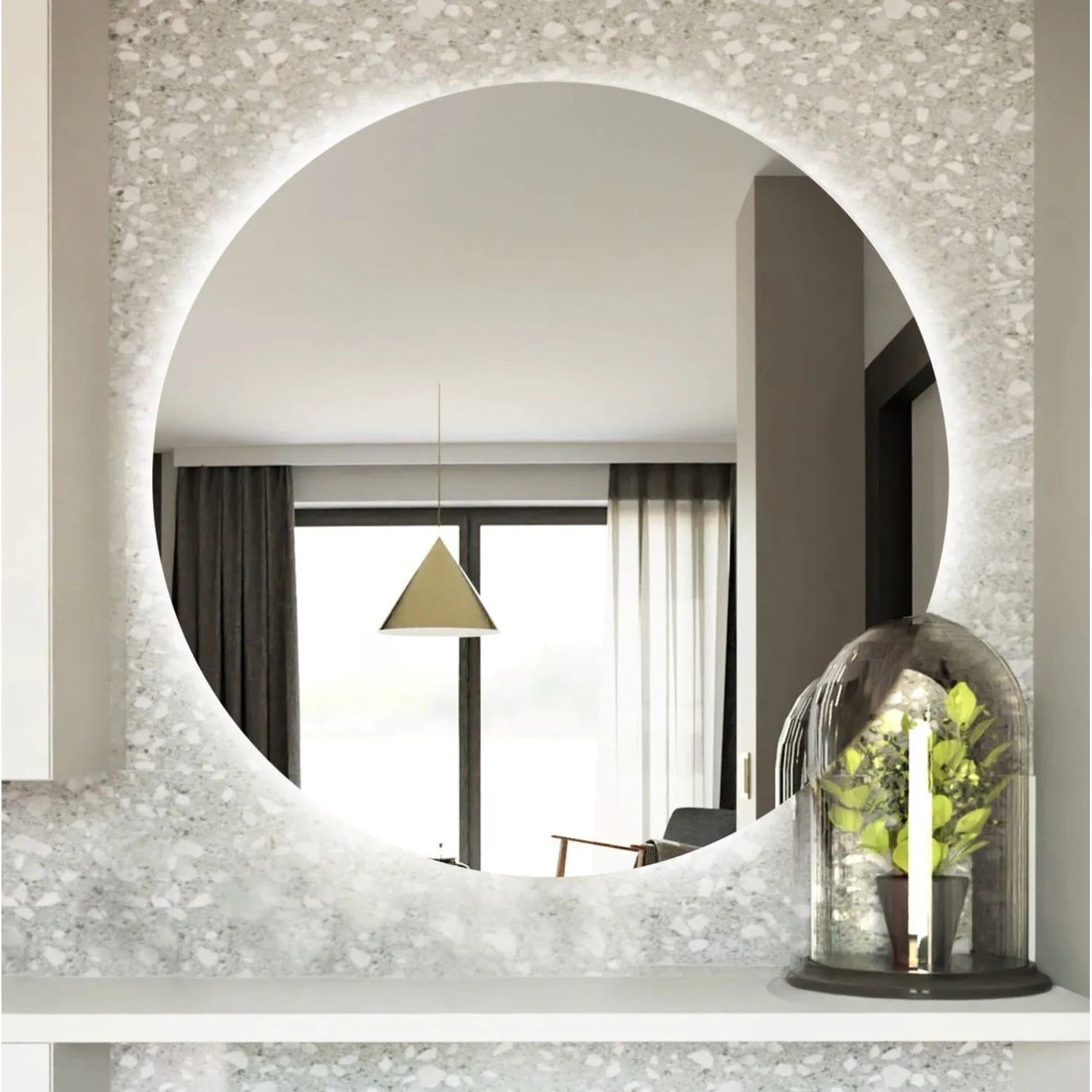 Lustro LED Bright mata Round 80 cm Neutralne 80x80 cm