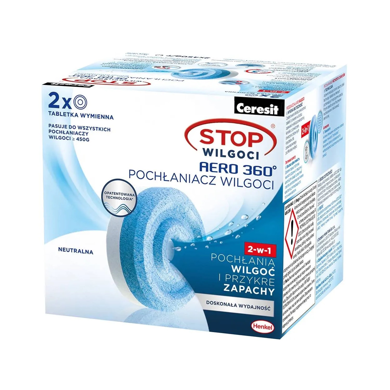 Tabletki AERO 360 st. neutralne 2 x 450 g