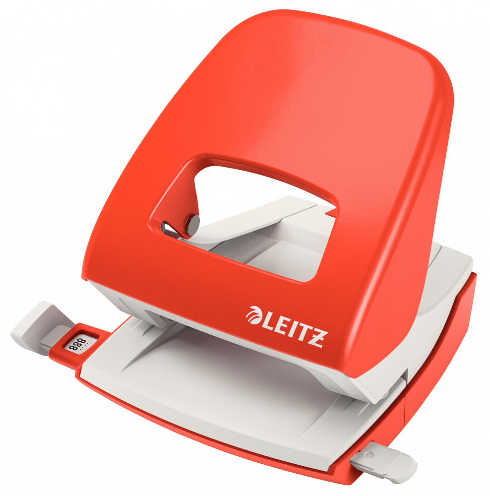 Dziurkacz Leitz New NeXXt, duży, do 30 kartek, jasnoczerwony